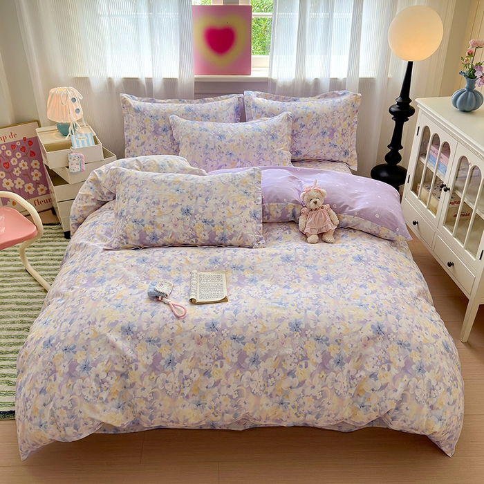 拾物记 2025新款A类12868全棉纯棉四件套-提供买家秀和质检报告 香颂蝶舞