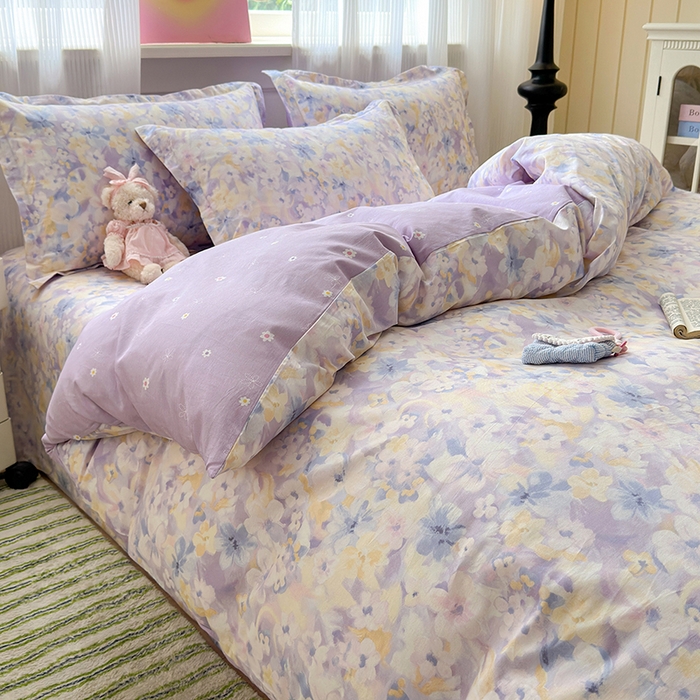 91家纺网 家纺一手货源 找家纺 拾物记 2025新款A类12868全棉纯棉四件套-提供买家秀和质检报告 香颂蝶舞