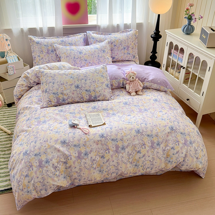 91家纺网 家纺一手货源 找家纺 拾物记 2025新款A类12868全棉纯棉四件套-提供买家秀和质检报告 香颂蝶舞