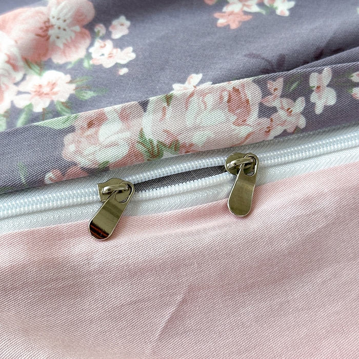 91家纺网 家纺一手货源 找家纺 拾物记 2025新款A类12868全棉纯棉四件套-提供买家秀和质检报告 幸福花儿-紫