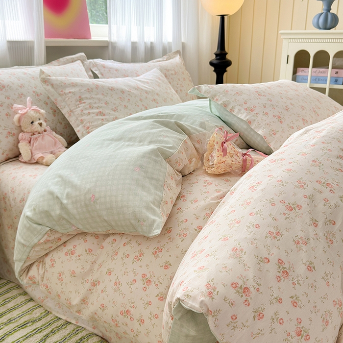 91家纺网 家纺一手货源 找家纺 拾物记 2025新款A类12868全棉纯棉四件套-提供买家秀和质检报告 幽兰时光-米