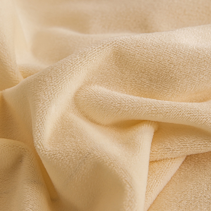 91家纺网 家纺一手货源 找家纺 蓝梦 2025新款A类加厚保暖纯色双拼婴儿绒宝宝绒四件套 奶黄+奶咖