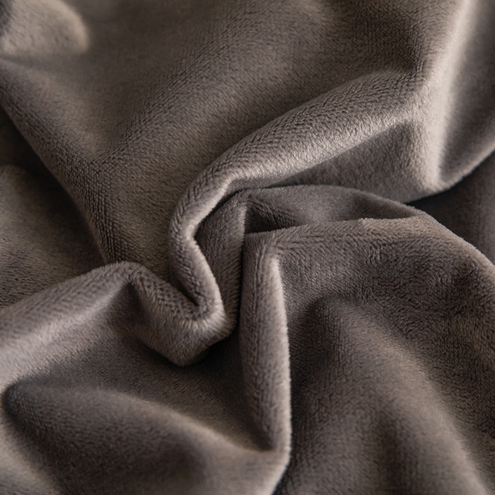 91家纺网 家纺一手货源 找家纺 蓝梦 2025新款A类加厚保暖纯色双拼婴儿绒宝宝绒四件套 火山灰