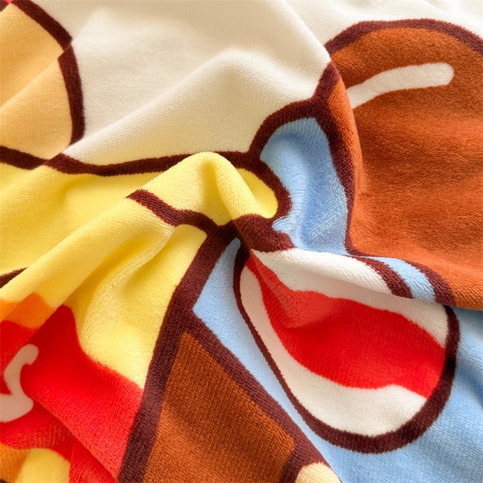 91家纺网 家纺一手货源 找家纺 蓝梦 2025新款加厚牛奶绒大版卡通印花四件套 熊熊零食