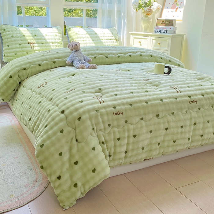 91家纺网 家纺一手货源 找家纺 （总）眠势力 2025新款兔兔绒豆豆被子冬被芯加绒兔毛绒加厚保暖被褥