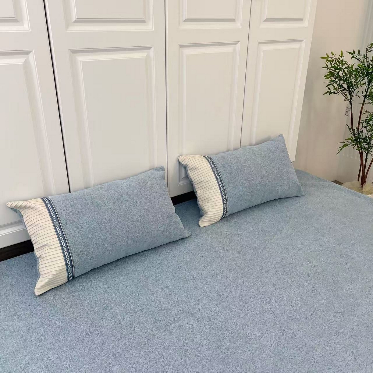 91家纺网 家纺一手货源 找家纺 （总）暖木杨 2025新款（奶茶专拍枕套一对）40*70