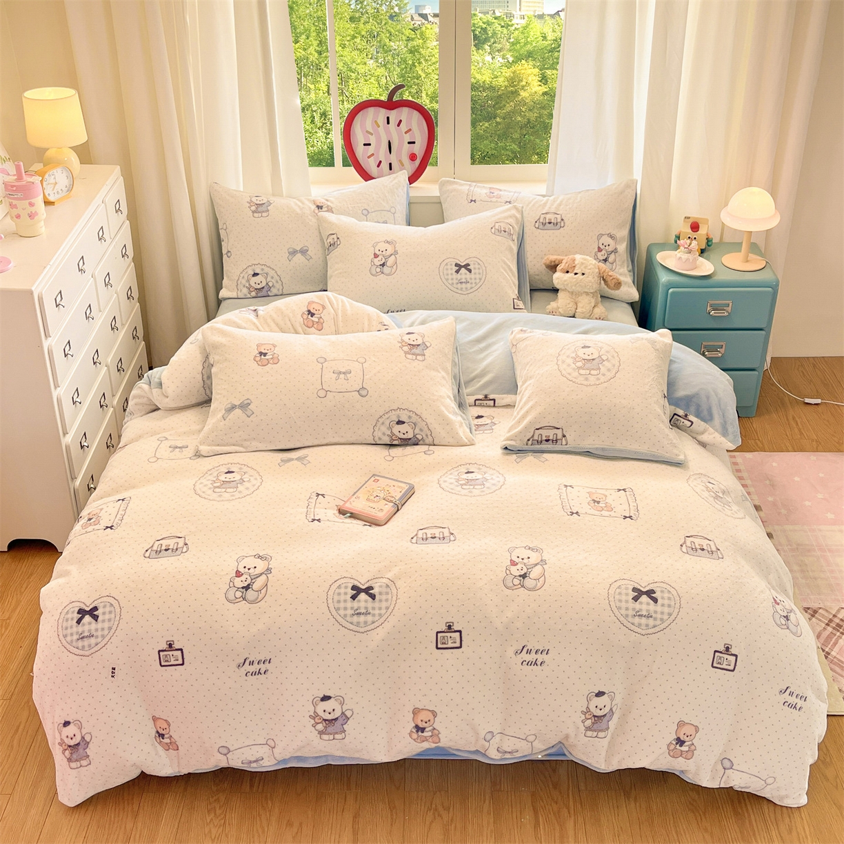 91家纺网 家纺一手货源 找家纺 （总）云棉坊 2025新款高克重卡通牛奶绒四件套-印花系列