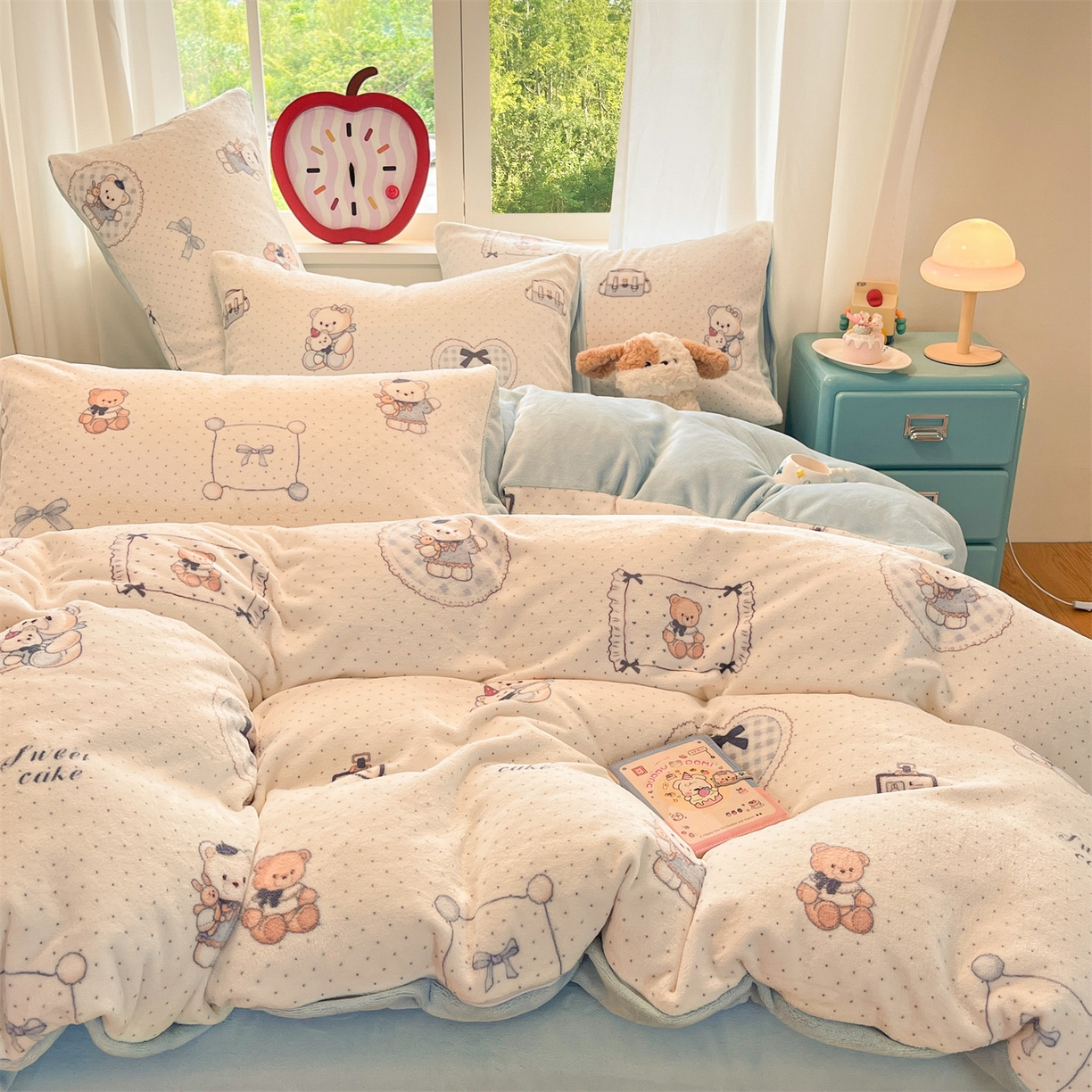 91家纺网 家纺一手货源 找家纺 （总）云棉坊 2025新款高克重卡通牛奶绒四件套-印花系列