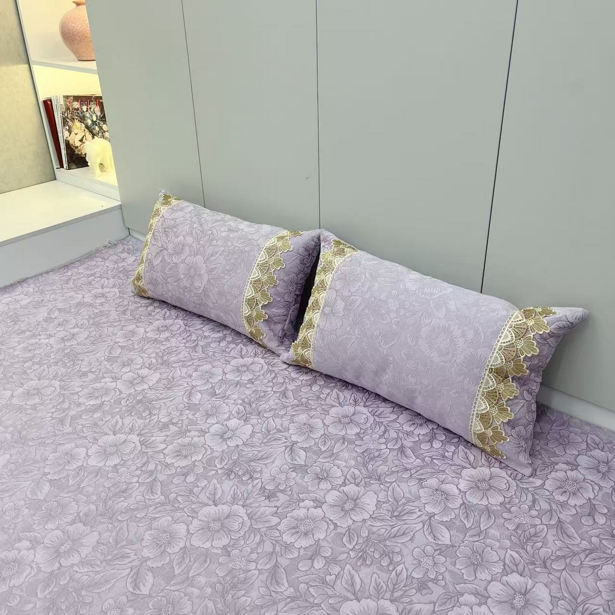 91家纺网 家纺一手货源 找家纺 （总）暖木杨 2025新款（一抹茶花专拍枕套一对）40*70