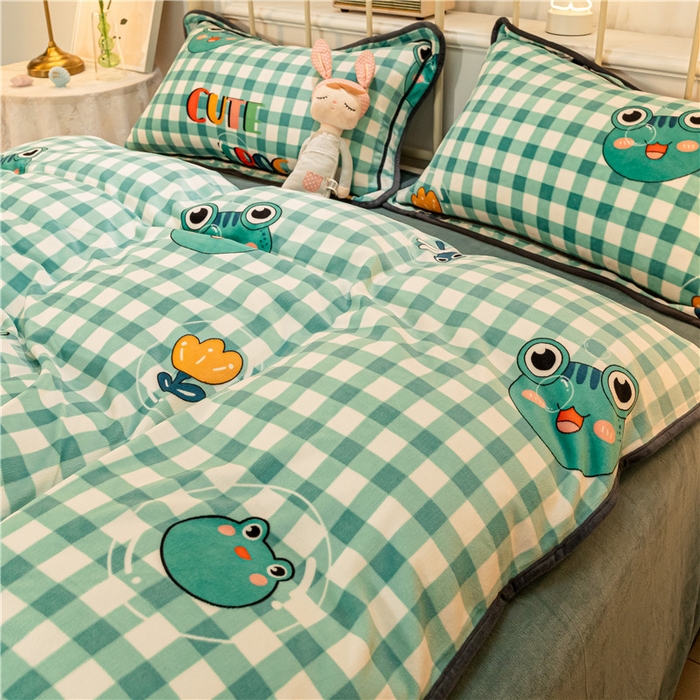 91家纺网 家纺一手货源 找家纺 （总）琪格格纺织 2025新款A牛奶绒B兔兔绒保暖印花四件套