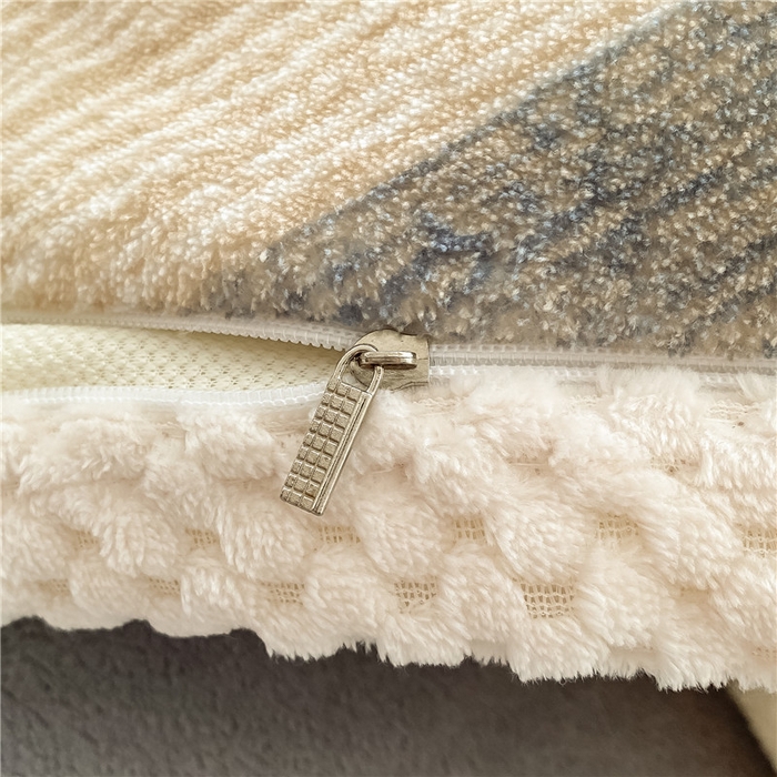 91家纺网 家纺一手货源 找家纺 琪格格纺织 2025新款A牛奶绒B兔兔绒保暖印花四件套 大包边绒几何时尚