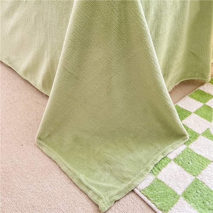 91家纺网 家纺一手货源 找家纺 琪格格纺织 2025新款A牛奶绒B兔兔绒保暖印花四件套 大包边绒沁香-黄