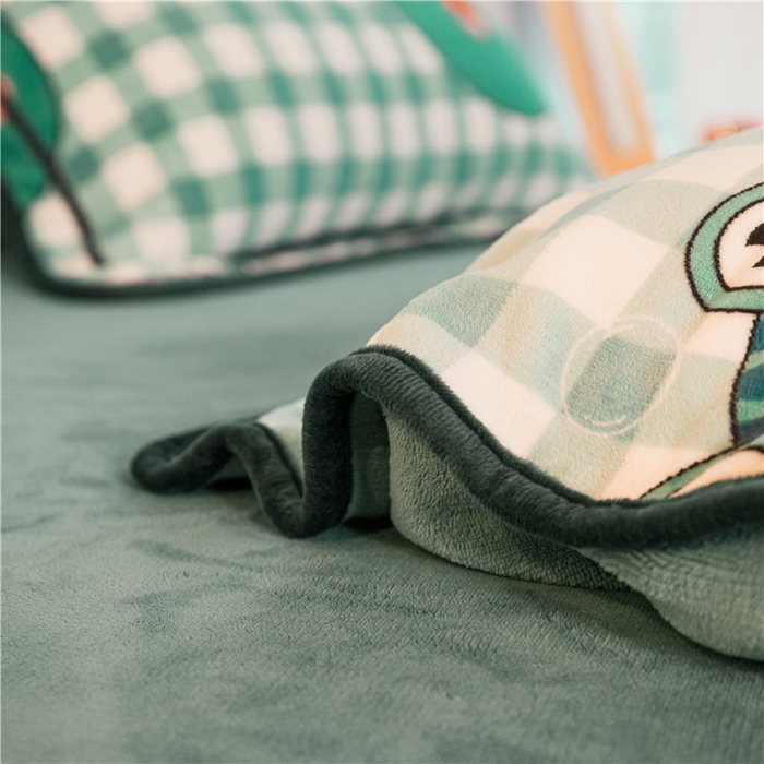 91家纺网 家纺一手货源 找家纺 琪格格纺织 2025新款A牛奶绒B兔兔绒保暖印花四件套 牛奶绒泡泡蛙一