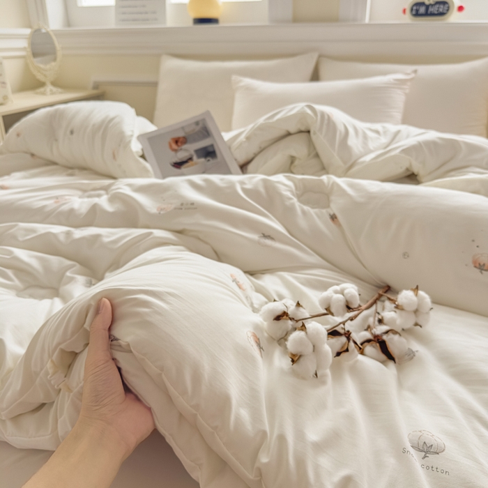 91家纺网 家纺一手货源 找家纺 （总）壹张床 2025新款A类新疆棉花被糯糯棉子母被冬被印花被芯春秋被学生被子母扣系列