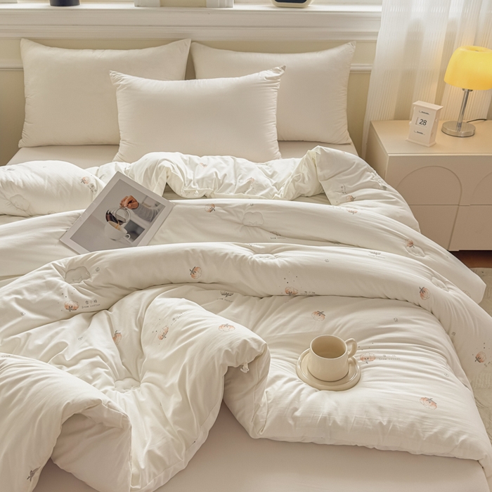 91家纺网 家纺一手货源 找家纺 （总）壹张床 2025新款A类新疆棉花被糯糯棉子母被冬被印花被芯春秋被学生被子母扣系列