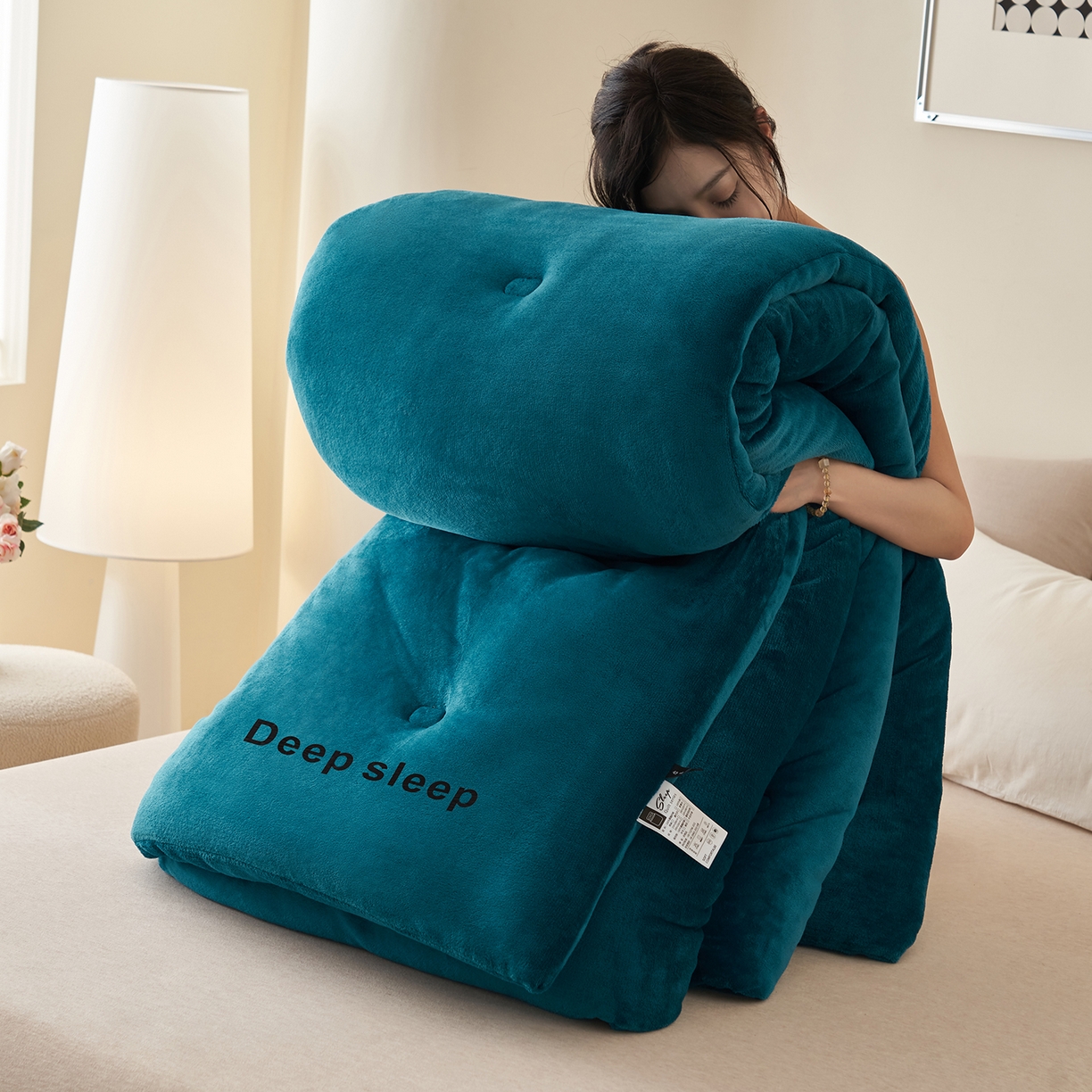 91家纺网 家纺一手货源 找家纺 （总）闲鱼家纺 2025新款某朵同款深睡眠牛奶绒冬被被子被芯