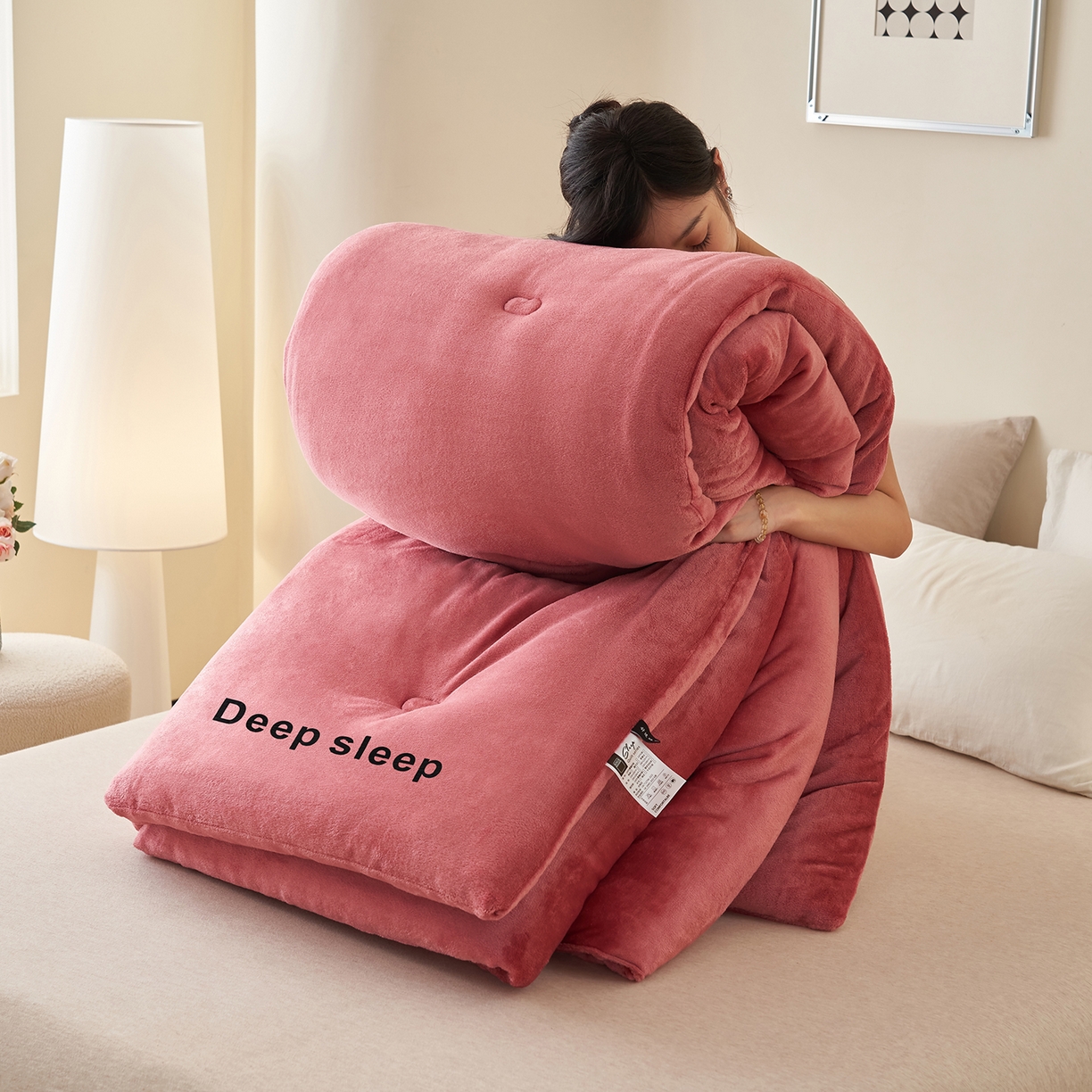 91家纺网 家纺一手货源 找家纺 （总）闲鱼家纺 2025新款某朵同款深睡眠牛奶绒冬被被子被芯