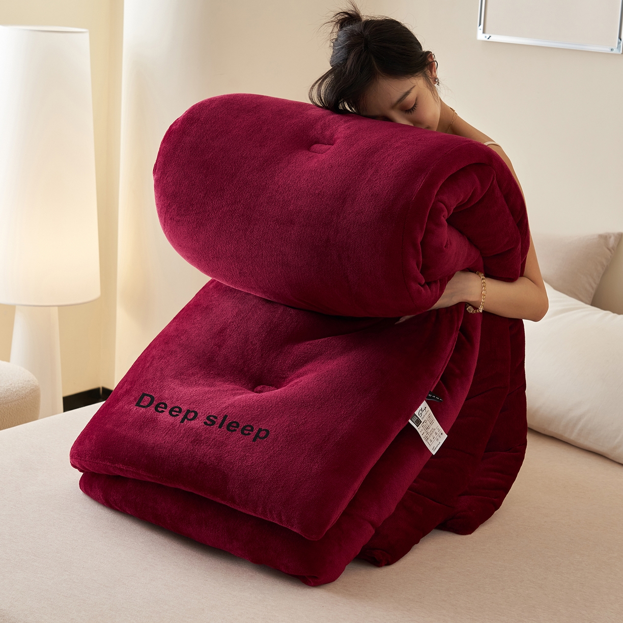 91家纺网 家纺一手货源 找家纺 （总）闲鱼家纺 2025新款某朵同款深睡眠牛奶绒冬被被子被芯