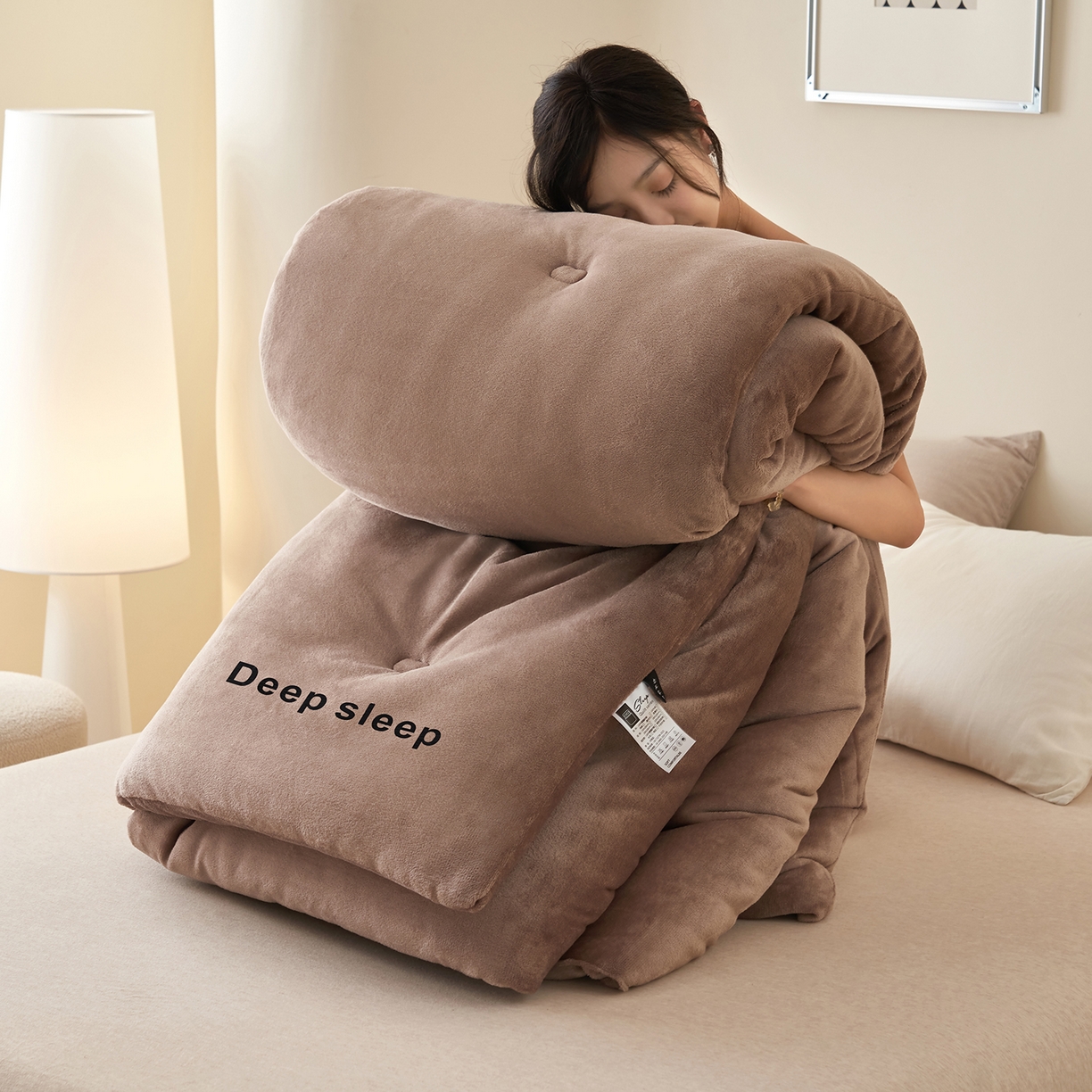 91家纺网 家纺一手货源 找家纺 （总）闲鱼家纺 2025新款某朵同款深睡眠牛奶绒冬被被子被芯