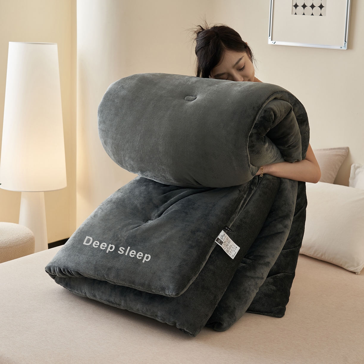 91家纺网 家纺一手货源 找家纺 （总）闲鱼家纺 2025新款某朵同款深睡眠牛奶绒冬被被子被芯