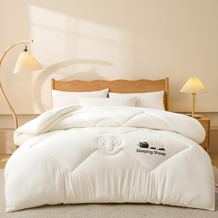 91家纺网 家纺一手货源 找家纺 （总）鑫琪莱家纺 2025新款A类鄂尔多斯羊毛被子被芯