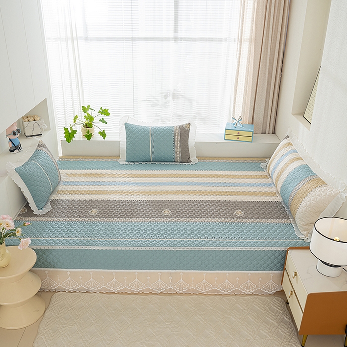 91家纺网 家纺一手货源 找家纺 冬然 2024新款全棉防滑榻榻米垫子炕垫纯棉床盖夹棉床单纯棉床单格调生活