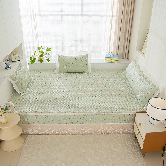 91家纺网 家纺一手货源 找家纺 （总）冬然 2025新款全棉防滑榻榻米垫子炕垫纯棉床盖夹棉床单纯棉床单