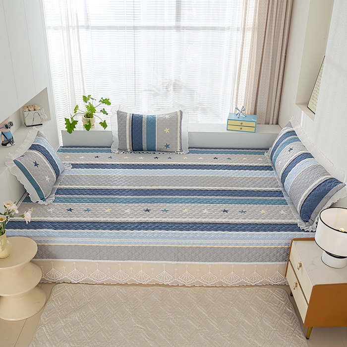 91家纺网 家纺一手货源 找家纺 冬然 2024新款全棉防滑榻榻米垫子炕垫纯棉床盖夹棉床单纯棉床单星光之旅