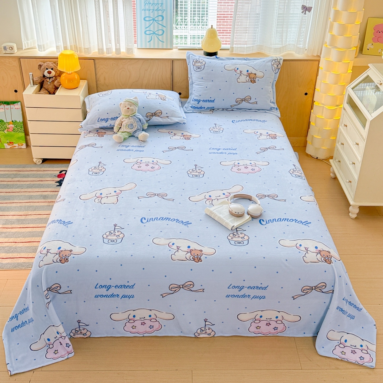 91家纺网 家纺一手货源 找家纺 （总）名兮家居 2025新款经典奥特曼-三丽鸥高克重牛奶绒床单