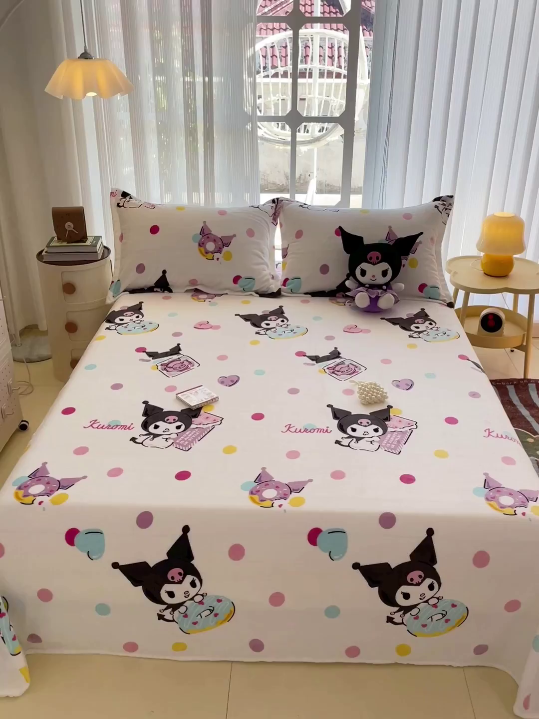 91家纺网 家纺一手货源 找家纺 名兮家居 2025新款经典奥特曼-三丽鸥高克重牛奶绒床单 多彩库洛米