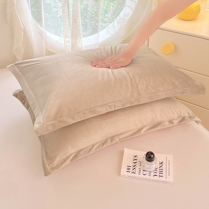 91家纺网 家纺一手货源 找家纺 （总）梦舒羽 2025新款水晶绒枕套宿舍单人枕芯套枕头内胆套一对装