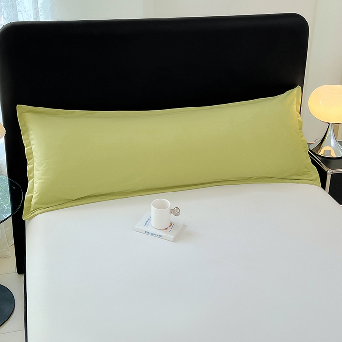 91家纺网 家纺一手货源 找家纺 梦舒羽 2025新款水晶绒枕套情侣枕芯套双人加长枕头内胆套 苹果绿