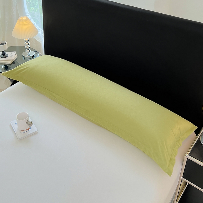 91家纺网 家纺一手货源 找家纺 梦舒羽 2025新款水晶绒枕套情侣枕芯套双人加长枕头内胆套 苹果绿