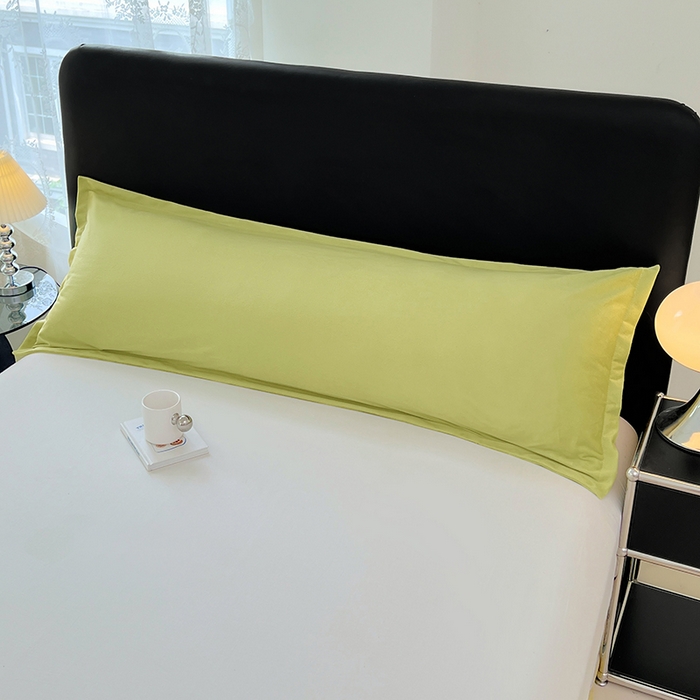 91家纺网 家纺一手货源 找家纺 梦舒羽 2025新款水晶绒枕套情侣枕芯套双人加长枕头内胆套 苹果绿