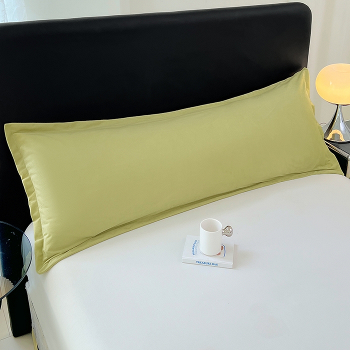 91家纺网 家纺一手货源 找家纺 梦舒羽 2025新款水晶绒枕套情侣枕芯套双人加长枕头内胆套 苹果绿