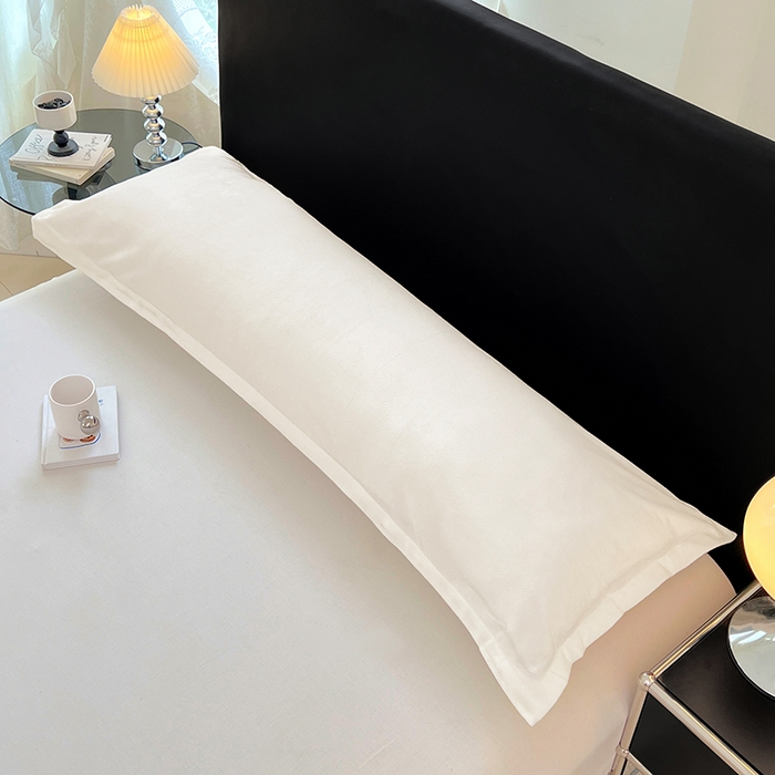 91家纺网 家纺一手货源 找家纺 梦舒羽 2025新款水晶绒枕套情侣枕芯套双人加长枕头内胆套 奶油白