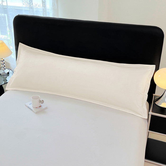 91家纺网 家纺一手货源 找家纺 梦舒羽 2025新款水晶绒枕套情侣枕芯套双人加长枕头内胆套 奶油白