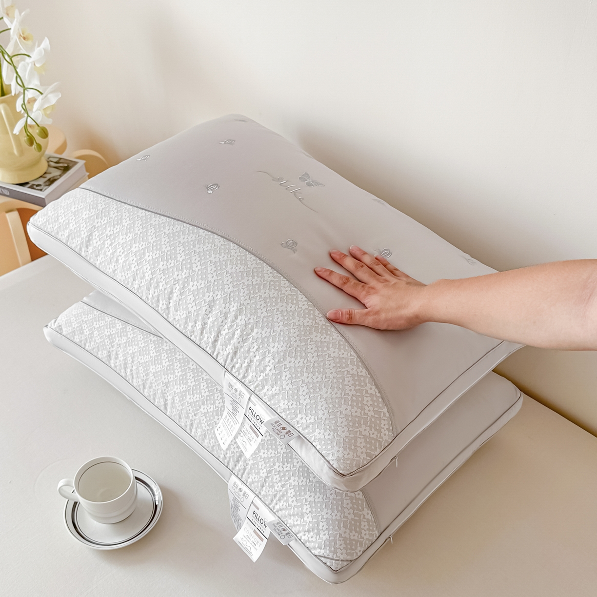 91家纺网 家纺一手货源 找家纺 （总）宇诺家纺 2025新款莱赛尔羽丝绒枕头枕芯