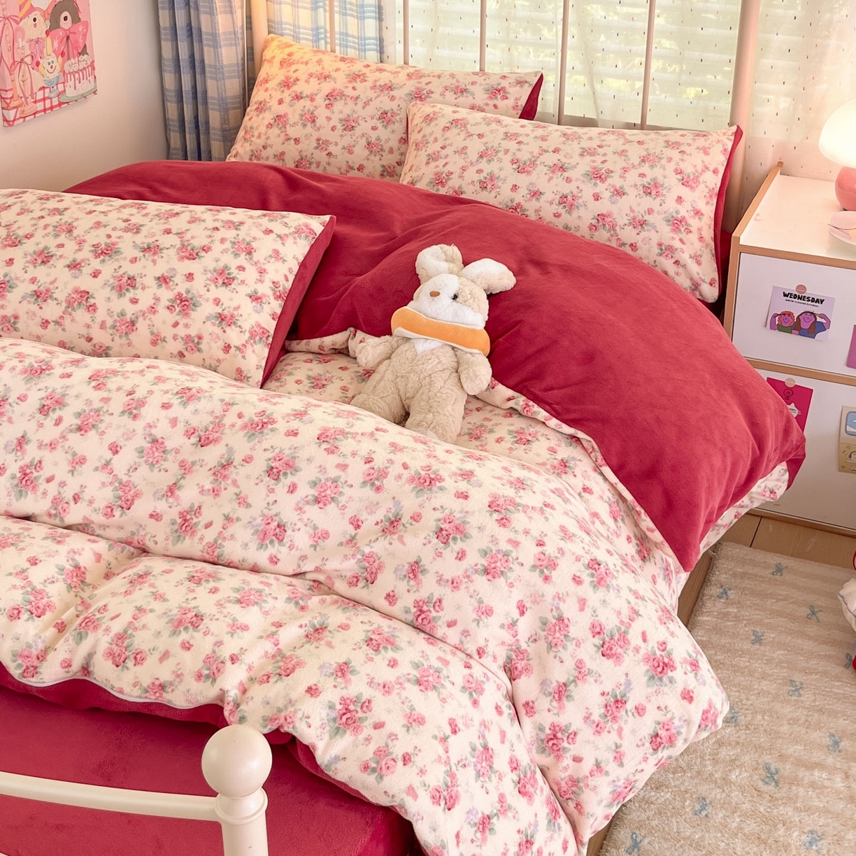 91家纺网 家纺一手货源 找家纺 （总）贝扬思家纺 2025新款软fufu加厚保暖可爱系牛奶绒宿舍床套件系列（小红书推荐）（提供买家秀）