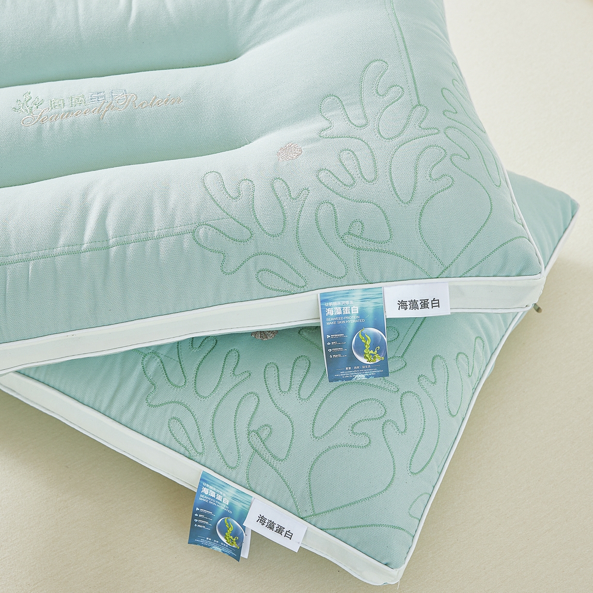 91家纺网 家纺一手货源 找家纺 （总）宇诺家纺 2025新款刺绣款超柔软枕头枕芯家用单个成人护颈椎助深度睡眠枕芯