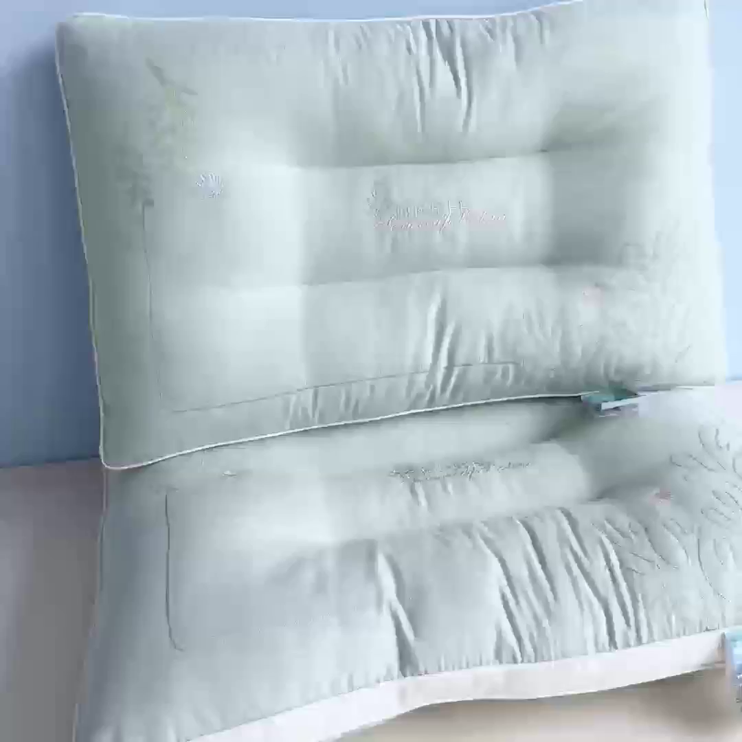 91家纺网 家纺一手货源 找家纺 （总）宇诺家纺 2025新款刺绣款超柔软枕头枕芯家用单个成人护颈椎助深度睡眠枕芯