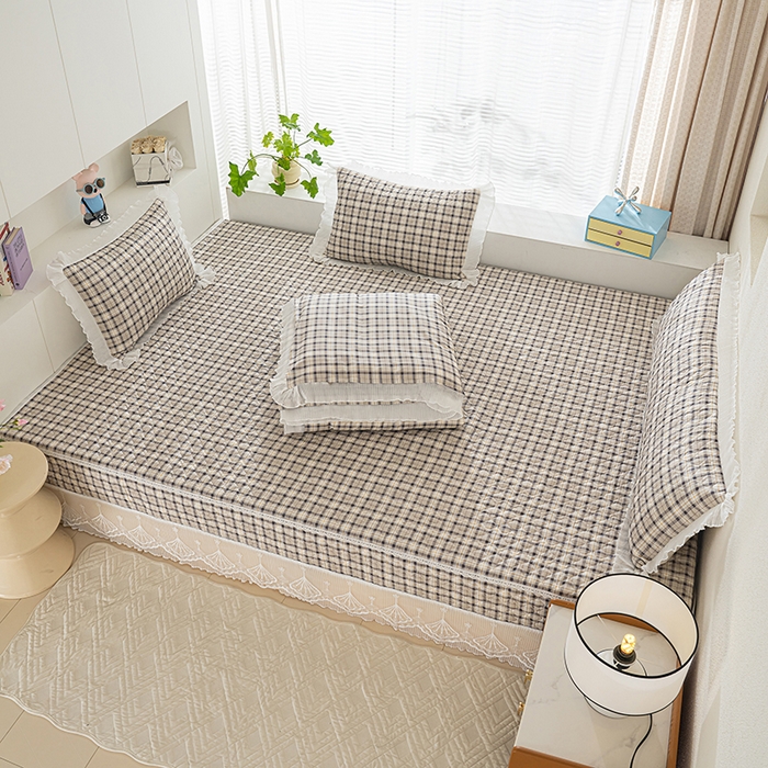 91家纺网 家纺一手货源 找家纺 冬然 2024新款全棉防滑榻榻米垫子炕垫纯棉床盖夹棉床单纯棉床单别具一格