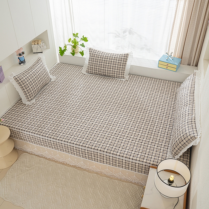 91家纺网 家纺一手货源 找家纺 冬然 2024新款全棉防滑榻榻米垫子炕垫纯棉床盖夹棉床单纯棉床单别具一格