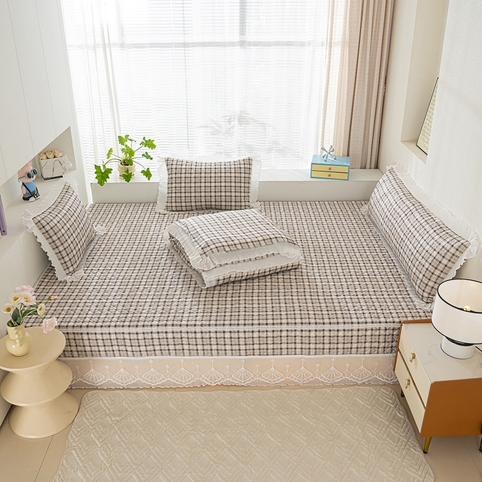 91家纺网 家纺一手货源 找家纺 冬然 2024新款全棉防滑榻榻米垫子炕垫纯棉床盖夹棉床单纯棉床单别具一格