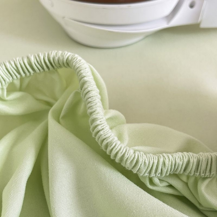 91家纺网 家纺一手货源 找家纺 （总）汣沐生活 2025新款简约素色云朵棉可水洗纯色床笠单件三件套