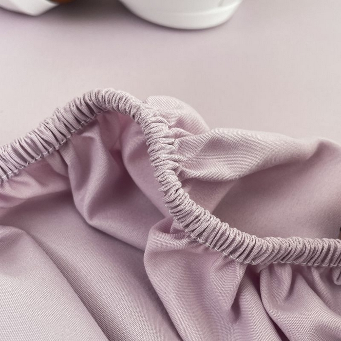 91家纺网 家纺一手货源 找家纺 汣沐生活 2025新款简约素色云朵棉可水洗纯色床笠单件三件套 香芋紫