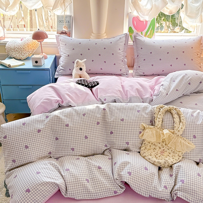 91家纺网 家纺一手货源 找家纺 卡普纯棉全棉四件套13070喷气床单款床笠款三件套 格格甜心