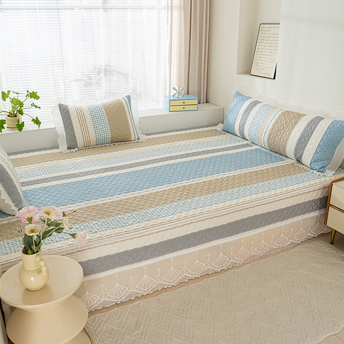 91家纺网 家纺一手货源 找家纺 冬然 2024新款全棉防滑榻榻米垫子炕垫纯棉床盖夹棉床单纯棉床单多彩时光