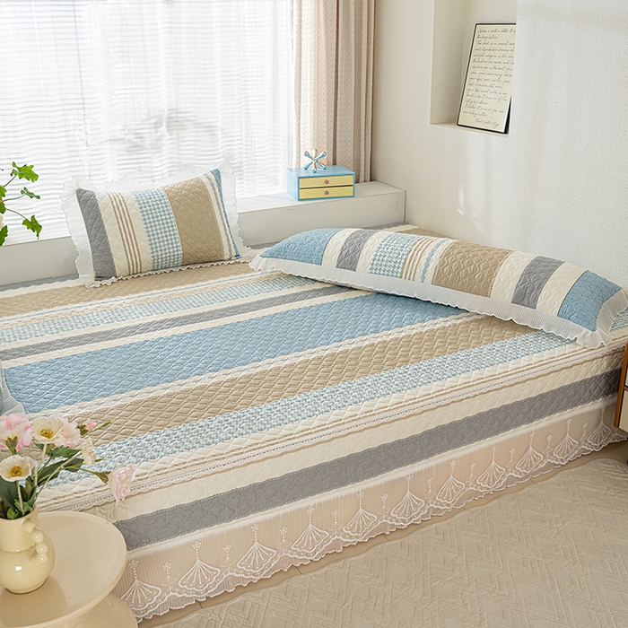 91家纺网 家纺一手货源 找家纺 冬然 2024新款全棉防滑榻榻米垫子炕垫纯棉床盖夹棉床单纯棉床单多彩时光