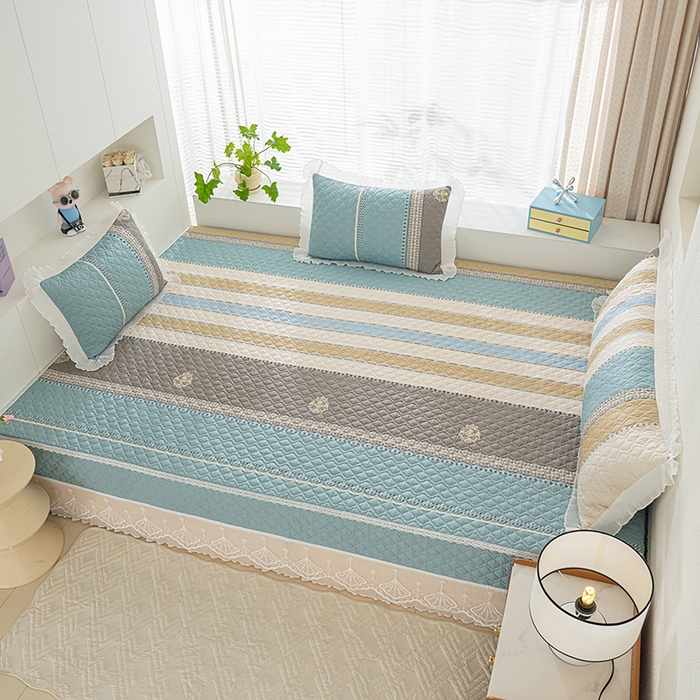 91家纺网 家纺一手货源 找家纺 冬然 2024新款全棉防滑榻榻米垫子炕垫纯棉床盖夹棉床单纯棉床单格调生活